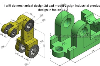 do mechanical design 3d cad model design industrial product design in fusion 360