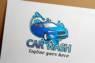 do automotive, auto detailing, car racing and car wash logo design