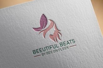 do unique beauty, eyelash, feminine spa and cosmetic logo design