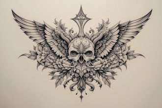 draw your professional custom tattoo design arts