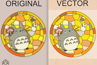 do vector tracing art, redraw your image logo into vector using corel draw
