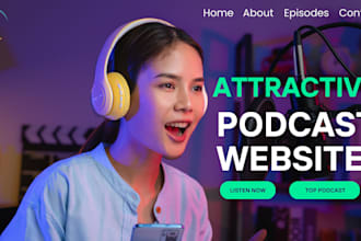 create attractive podcast website