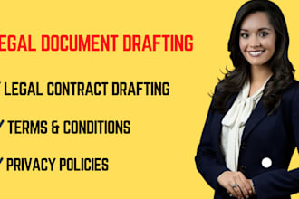 be your contract lawyer for legal agreement, contract, terms and conditions, nda
