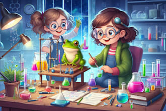 illustrate charming children book illustrations for your children book story