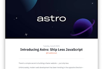 build fast and modern websites with astro js