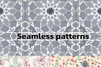 design seamless patterns for textile, fabric, and print