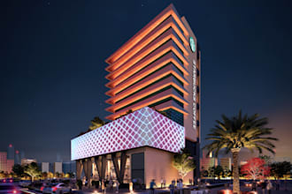create realistic 3d commercial exterior rendering and design