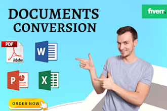 convert PDF to word, image to word and typing job