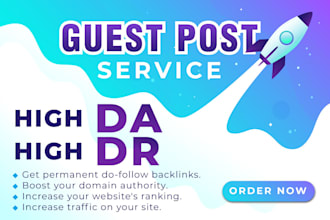 high quality guest post backlinks da 50 DR 50