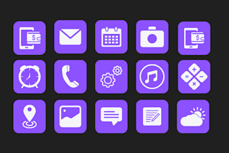 design custom vector icons for your website or app