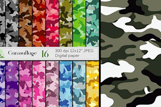 design and redesign camouflage seamless pattern for you