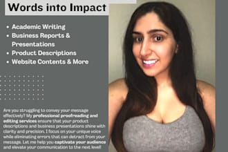 proofread and edit your writing to fix grammar, format, spelling and context