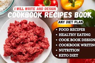 design premium cookbook recipe book, cookbook formatting, cookbook design