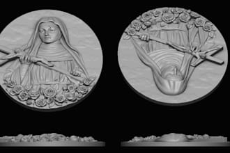 do bas relief 3d design cnc design 3d coin model medallion stl file 3d sculpting