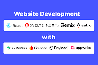 create web application using react or nextjs and firebase or supabase