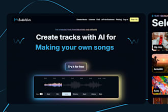 build ai music generator web app, ai music lyrics generator, ai dubbing app