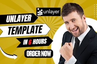 build unlayer html email newsletter template and landing page design