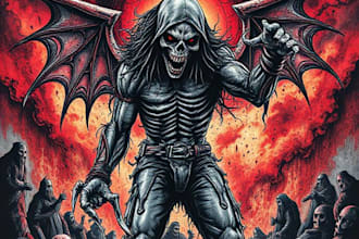 create dark art illustration