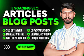 do SEO content writing, blog writing, and article writing