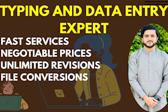 do accurate data entry typing work in excel spreadsheet and ms word