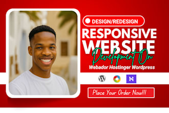 design redesign landing page, webador hostinger wordpress website design