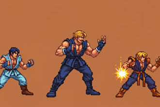 create pixel art character, sprite, or game object for video games