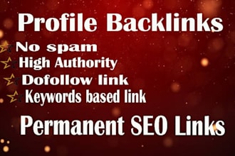 create professional profile backlinks or profile creation for your business