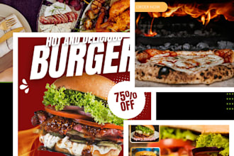 do restaurant food posters and digital menu design