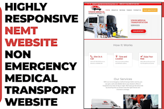 design nemt website non emergency medical transportation website with booking