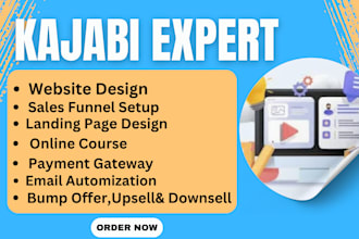 kajabi website design kajabi online course kajabi sale funnel landing page