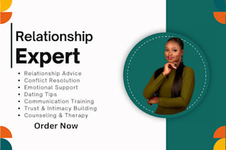be your relationship coach, give you relationship and dating advice