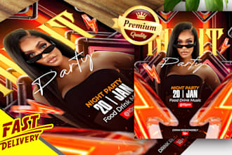 design club flyers for events and parties