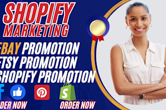 promote your etsy, shopify and ebay to boost sales traffic