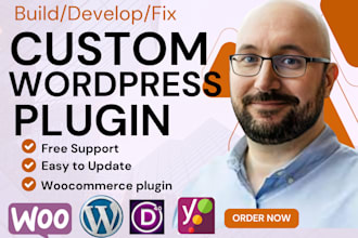 build develop custom wordpress plugin, fix woocommerce elementor divi bug issues