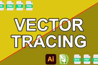 do vector tracing for dtf, raster to vector