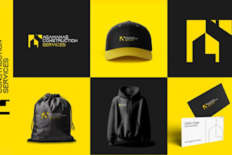 create business logo, brand identity design and full branding kit