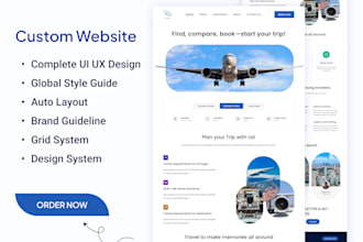 do custom website UI UX, landing page, high conversion mockups