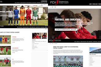 build soccer academy website, football academy website, football website