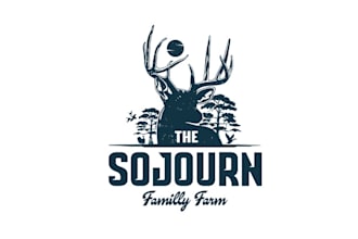 design captivating classic hunting camp logo