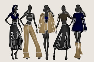 create professional fashion sketches and illustrations