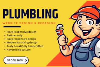 design plumling, electrician, construction handyman, wordpress website