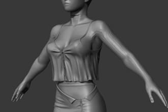 create realistic 3d clothing mesh for second life with texture