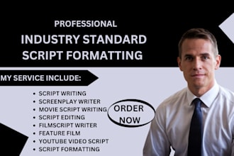 do industry standard formatting for screenplay movie script writing  short film