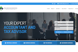 design bookkeeping website tax accounting website to generate bookkeeping leads