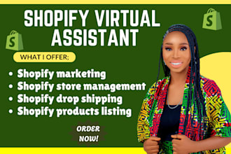 be your shopify virtual assistant, setup shopify dropshipping store
