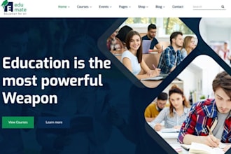 create a mobile friendly education website with lms features elearning website