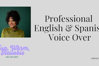 record an american english and spanish voice over