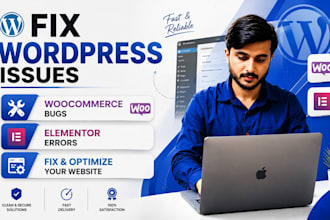 fix wordpress issues, woocommerce bugs, elementor error
