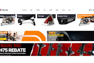 design high end  auto part shopify store automotive  car part dropshipping store