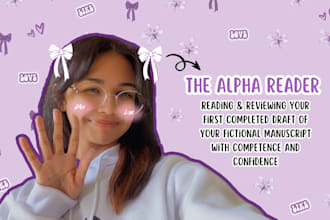 alpha read the first draft of your fictional manuscript